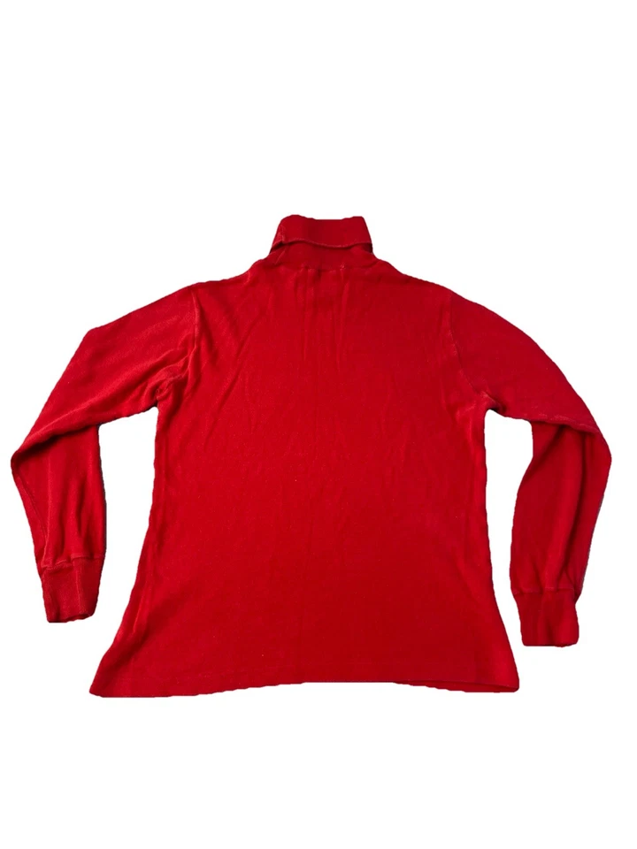 Vtg 60s Brooks Brothers Knit Turtleneck Womens L Blank T-Shirt Red Est. 1818 Tag - Image 2 of 4