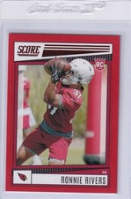 2022 Panini Score Ronnie Rivers Red Parallel Rookie Card #346 NFL. rookie card picture