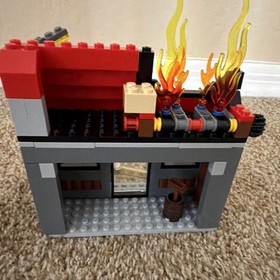 LEGO City 60003 Fire Emergency Set Ladder Truck Burning Building RETIRED SET!