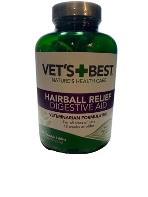 Vet s Best Cat Hairball Relief Digestive Aid, 180 Chewable Tablets 7/2028