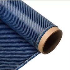 Universal Blue/Black 12"x 60"/30cm x 150cm Twill Weave Carbon Fiber Fabric Cloth