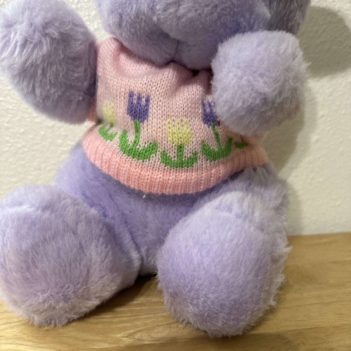 Vintage 90s Anco Plush Bunny Easter Purple Lavender With Vintage 90s Anco Plush Bunny Easter Purple Lavender With