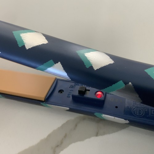 CHI Original 1” Inch Ceramic Hair Straightener Blue Diamond Pattern 392* Degree - Picture 11 of 14