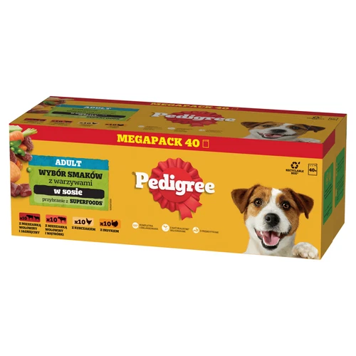 Pedigree Beutel Feuchtfutter in Soße Für Hunde Pute Lamm Rind Huhn 40x100g - Bild 2 von 12