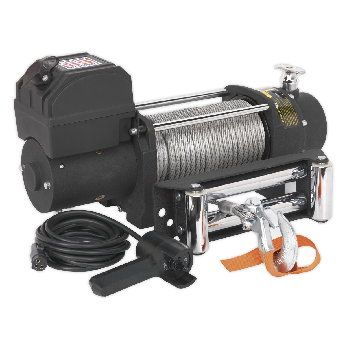 Sealey Self Recovery Winch 4300kg (9500lb) Line Pull 12V Garage Workshop DIY