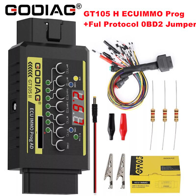 GODIAG IMMO Prog AD GT105 II Break Out Box E-CU Connector + Protocol OBD2 Jumper