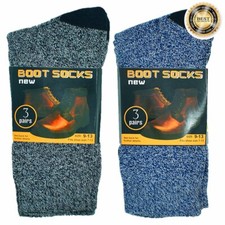 6 Pairs Mens Winter Thermal Warm Heavy Duty Cotton Knitted Work Boots Socks 9-13