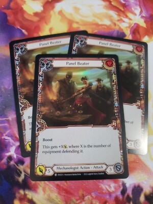 3x Panel Beater Red Foil Playset Bright Lights Flesh and Blood FAB