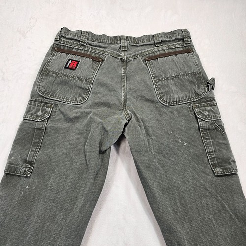 Wrangler Riggs Workwear Ripstop Dark Green Cargo Pants Men's Size 36x32 3W060LD - Picture 10 of 15
