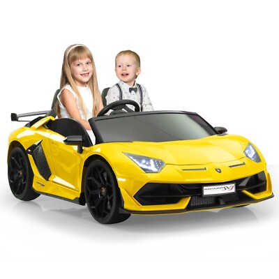 TOBBI 24V Kids Ride On Drift Car Licensed Lamborghini SVJ 2 Seater High Speed
