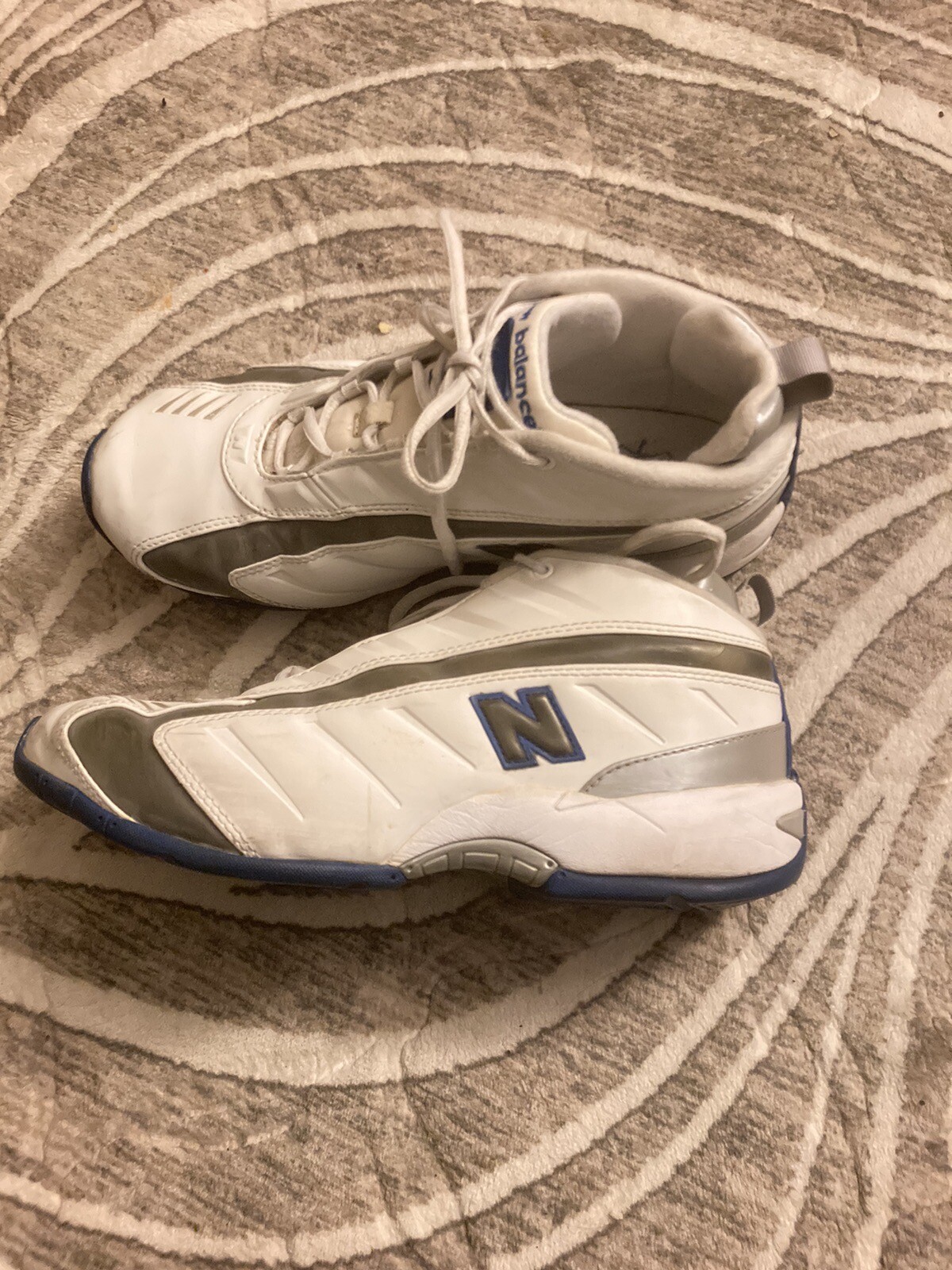 NEW BALANCE VINTAGE 741 WHITE BLUE LACE UP MENS SHOES SIZE 10 US