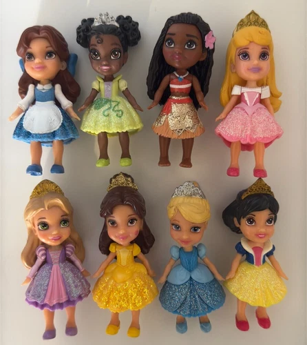 Disney Princess Mini Toddler Sparkle Dolls Bundle
