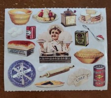 Vintage 1990's The Gifted Line John Grossman baking/cooking themed sticker mod