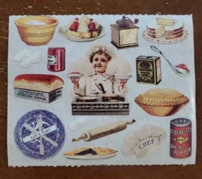 Vintage 1990's The Gifted Line John Grossman baking/cooking themed sticker mod