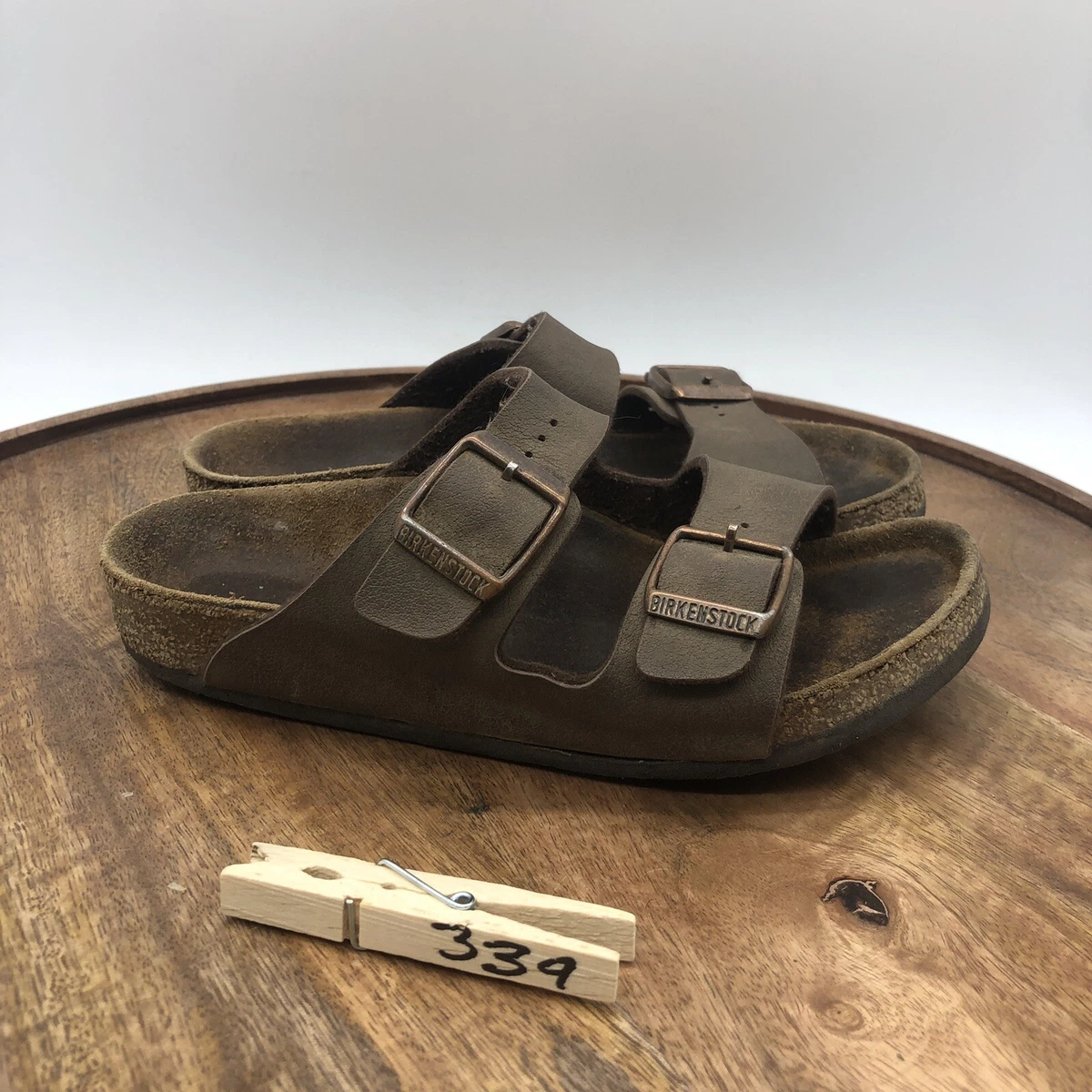 Academie Tutor waarom Birkenstock Arizona Kids 31 US C13 N Mocha Brown Birkibuc Double Strap  Sandals | eBay