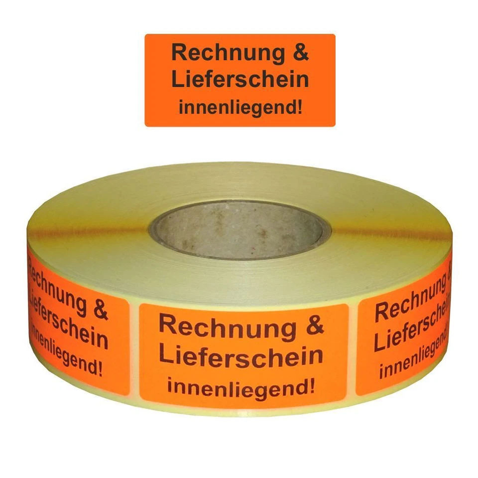 ETIKETTENSHOP THON Versandetiketten "Rechnung / Lieferschein innenliegend" 30 x 62 mm - 1000 Stück