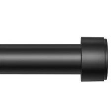 Curtain Rods for Windows 32-96 Inch, 1 Inch Adjustable Black Curtain Rod Set ...