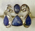HSN Jay King Sterling Silver Tanzanite Multi-Shaped Stone Ring Size 6 — photo 4