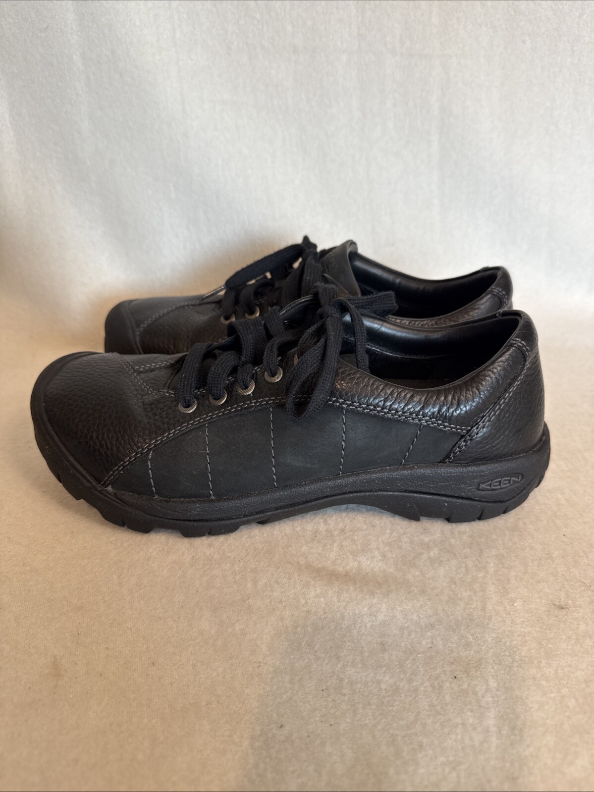 Scarpe Keen Presidio nere in pelle sneakers casual stringate da donna taglia US 9 5