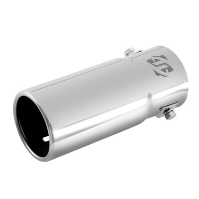 Car Muffler Tip Exhaust Pipe, Stainless Steel Chrome Effect, Fit 1.5 - 2 inch  