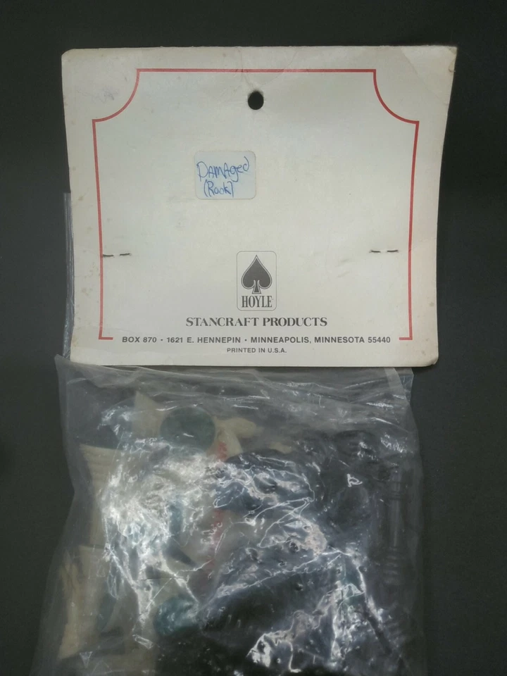 New Vintage Chess Replacement Pieces Hoyle Deluxe Chessmen 8178 Norman Rockwell  - Image 4 of 4