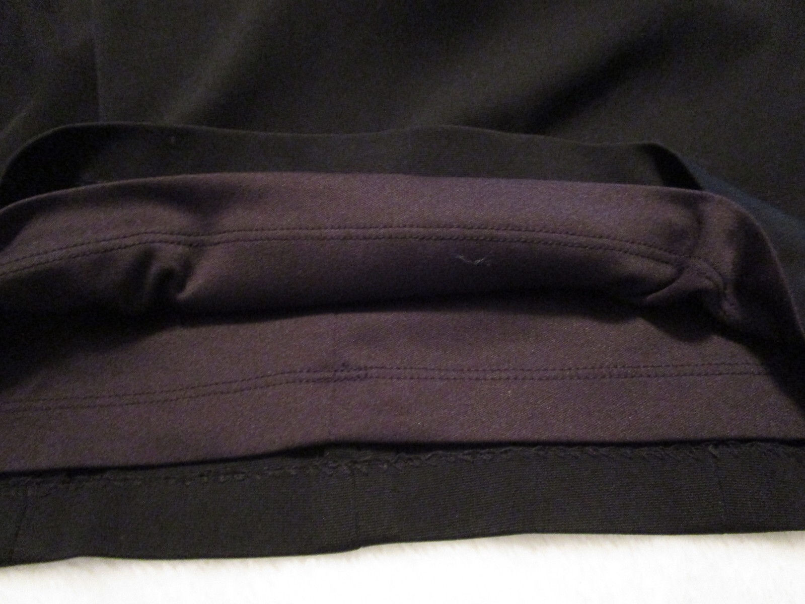 Caché Solid Black Cap Sleeve Lined Knee Length Sc… - image 5