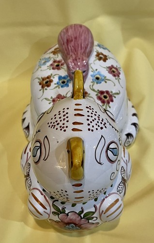 Vintage Cat Mouse Ceramic Decorative Pomander Covered Dish Berardos Portugal - Picture 10 of 12