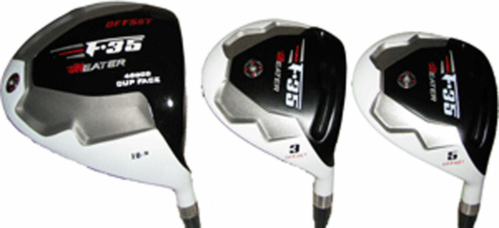 +2" Long F35 White Offset Slice Killer graphite regular 10.5 driver 3,5 wood set