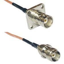 RG316 BNC Flange Female to TNC FEMALE RF Cable Rapid-SHIP LOT