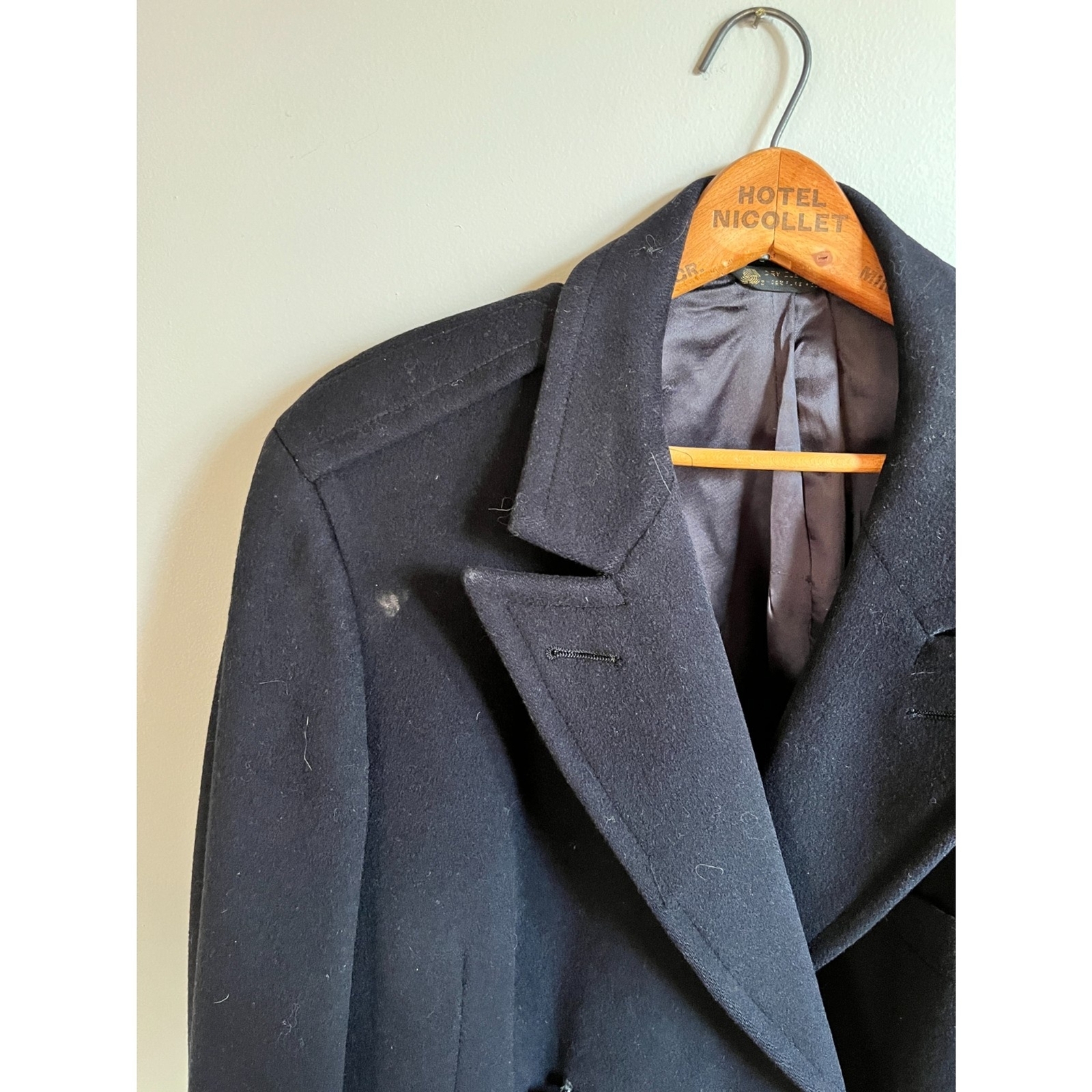 Stewart Ross Pure Wool Mens Trench Pea Coat Dress Win… Gem