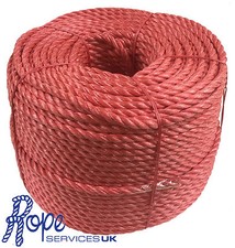 10mm x 15 mts Red Poly Rope Coils,Polyrope,Polypropylene,Agriculture,Camping