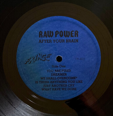 Vtg 1986 RAW POWER Album AFTER YOUR BRAIN Record 1ST PRESSING