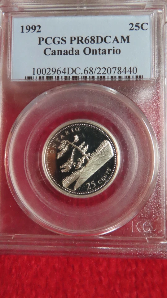 NGC 1992 Canada 25C Ontario PCGS PR 69 ULTRA CAMEO 25 CENTS - Image 3 of 4