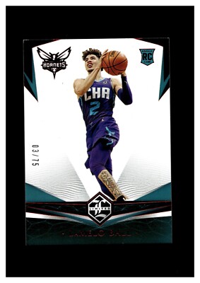 2020-21 Panini Chronicles Limited Red #376 LaMelo Ball RC /75 Charlotte Hornets