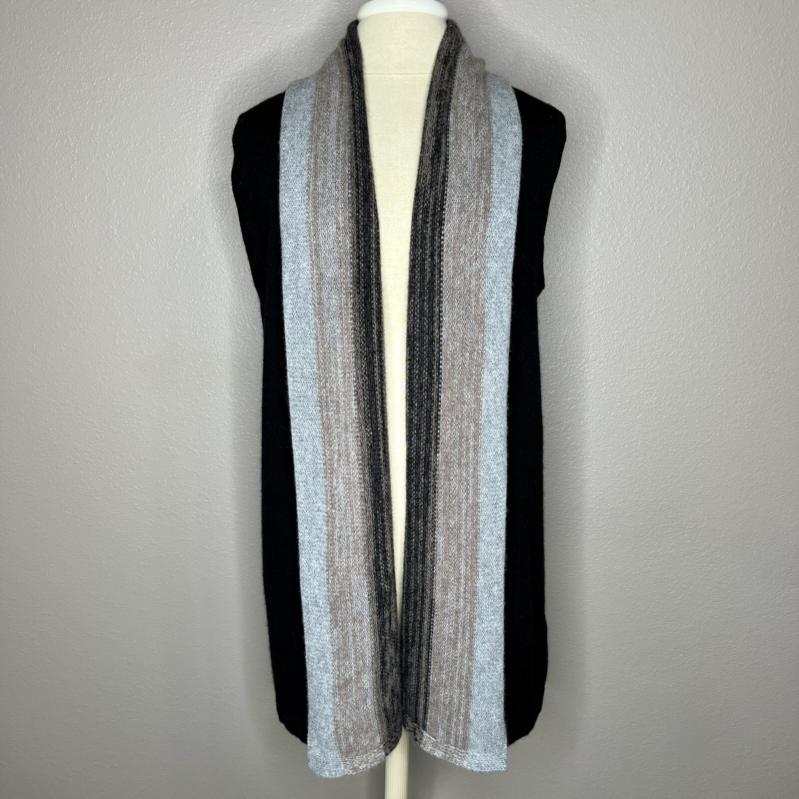 Cashmere Sleeveless Cardigan Sweater Sz 
