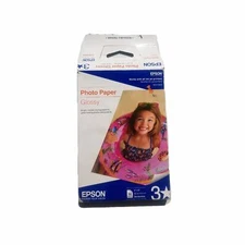 Epson 42 Sheets photo Paper Glossy Printer 4×6 Borderless  S041809 Open box