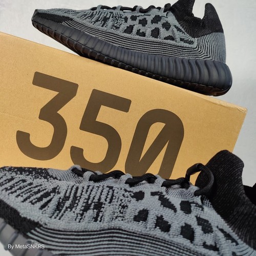 Adidas US 12 Men's Black Grey Slate Onyx Boost - Yeezy 350 V2 CMPCT - IG9606 New - Picture 10 of 24