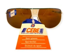 CEBE France Bijoux Metal Aviator Sunglasses, White with Green, NWT, Unisex