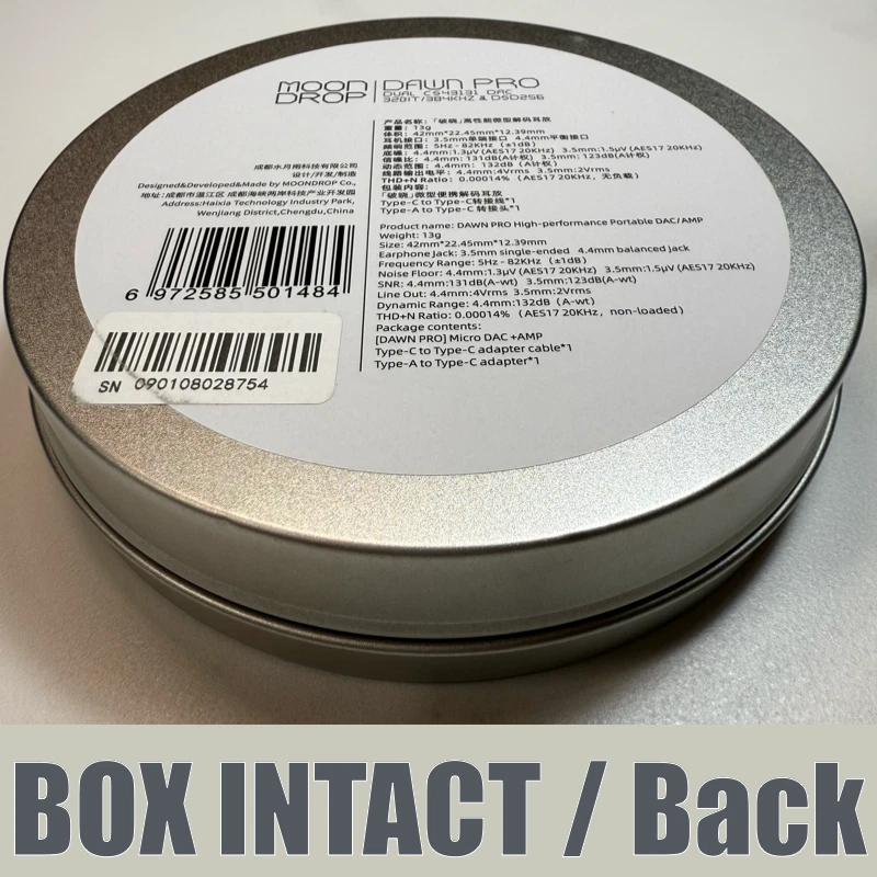 MOONDROP DAWN PRO Dual CS43131 Portable USB DAC/AMP, Open Box, Fast Shipping - Image 4 of 4