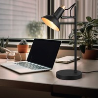 Tischlampe Tischleuchte Beistellleuchte Schwarz Wohnzimmerlampe Spot Verstellbar