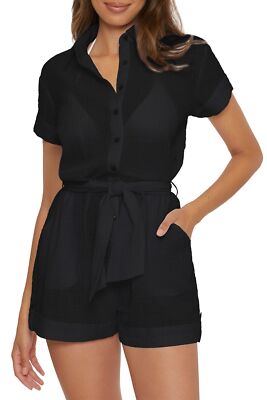 Becca by Rebecca Virtue Women's Standard Cabana Short Romper, Collared