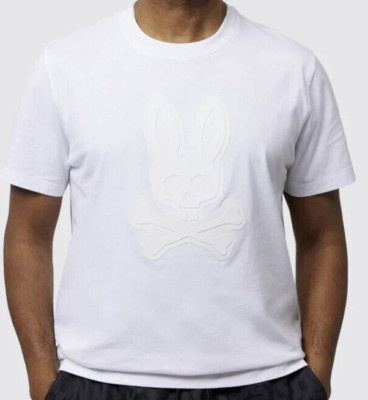 Psycho Bunny Damon Graphic Tee Men's SZ 2XL-Tall  White T-shirt MSRP $90+