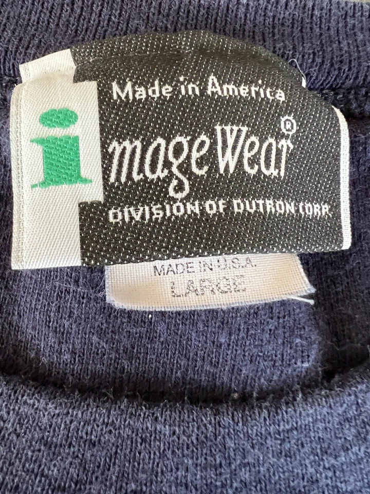 Idaho VTG Sweatshirt Mens Large Blue U.S. Flag Embroidered Patriotic  - Image 2 of 4