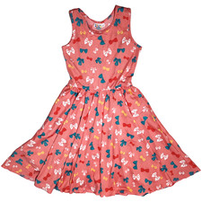 Dot Smile Girls 8 10 Red Holiday Bows Polka Dot Sleeveless Tank Dress NWT