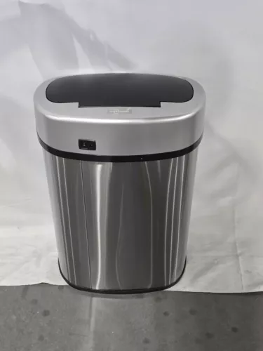 iTouchless 13 Gallon Sensor Kitchen Trash Can with Lid, ITOS13B-1, Silver