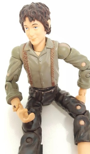 Lord of the Rings Fellowship Frodo Hobbit Jointed Marvel Action Figure Ertl 2005 - Picture 10 of 11