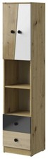 Hochschrank NERO 05 Schrank 1 T&uuml;r 2 Schubladen Regalschrank Regal