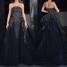 Gorgeous Evening Dresses Mermaid Strapless Beading Sequined Sleeveless Prom Gown