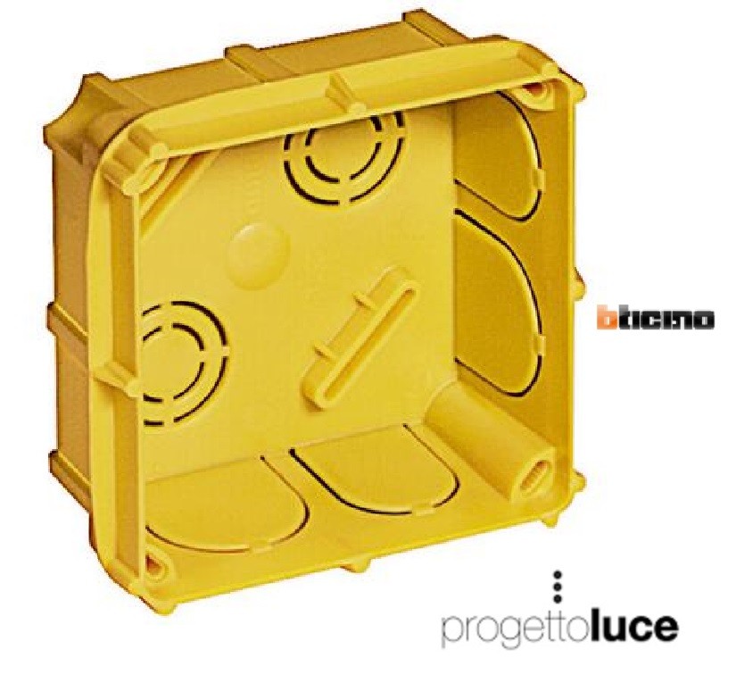 BTICINO 16201 Scatola di derivazione da incasso 87x87x44 mm con coperchio
