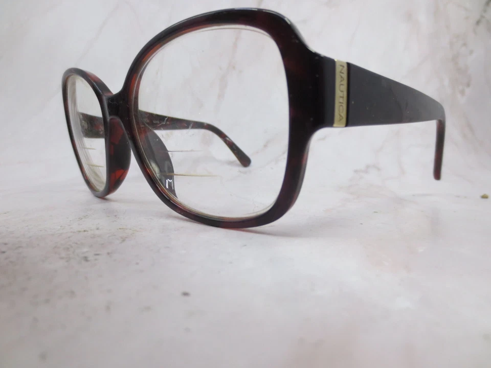 Marco de gafas para mujer Nautica NLS6002-518 marrón borde completo de gran tamaño 58-18-135 Foto 2 de 4